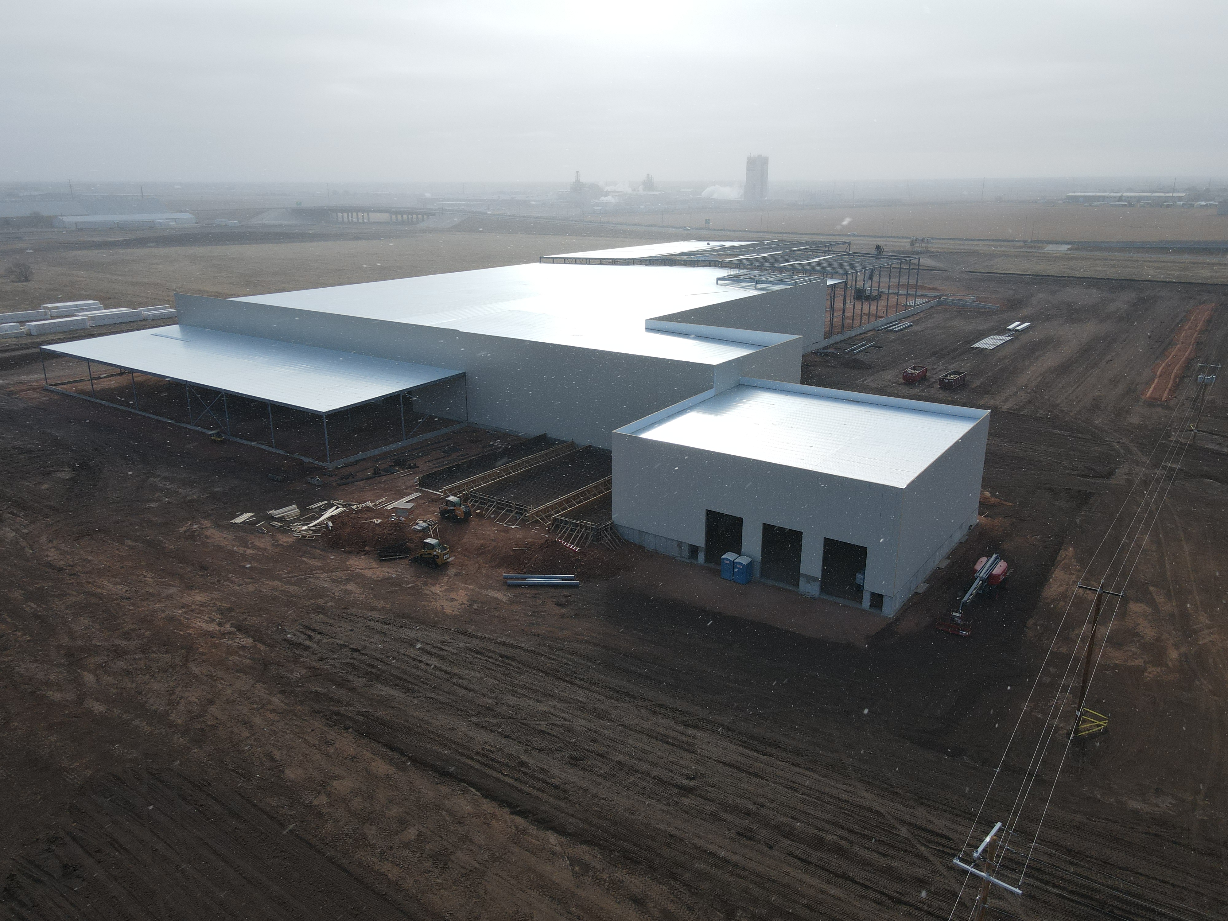 Early construction — snow