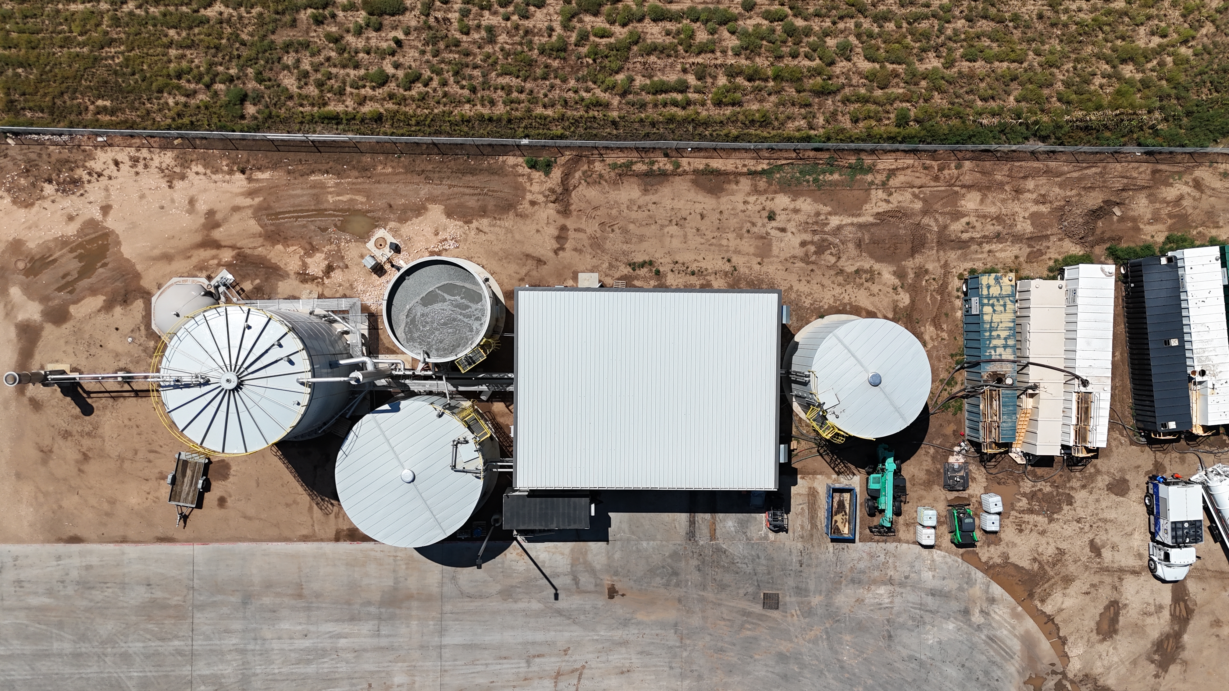 Wastewater treatment plant — vertical aerial